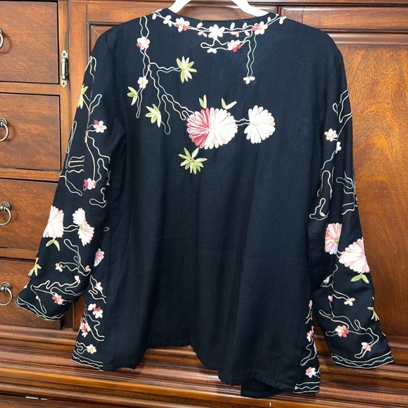 Papillion embroidered cardigan blazer vintage - Picture 3 of 5